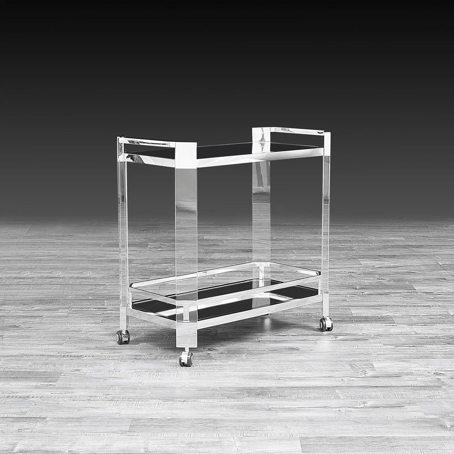 Iceland Silver Bar Cart – Modern Display Design