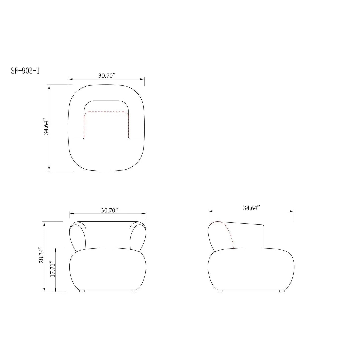 Luna Elegant Sofa Set – Ivory