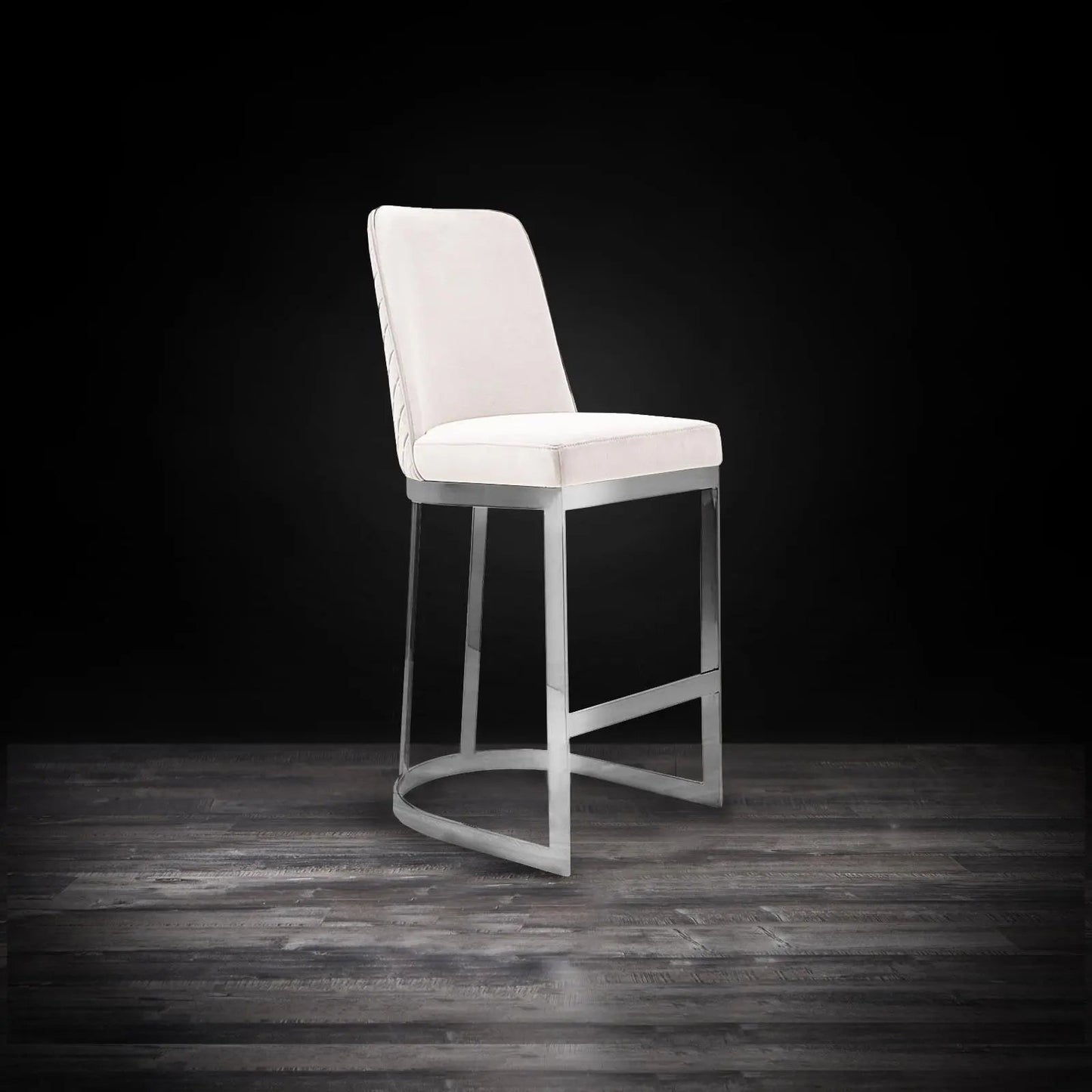 Mariella Counter Stool in Silver