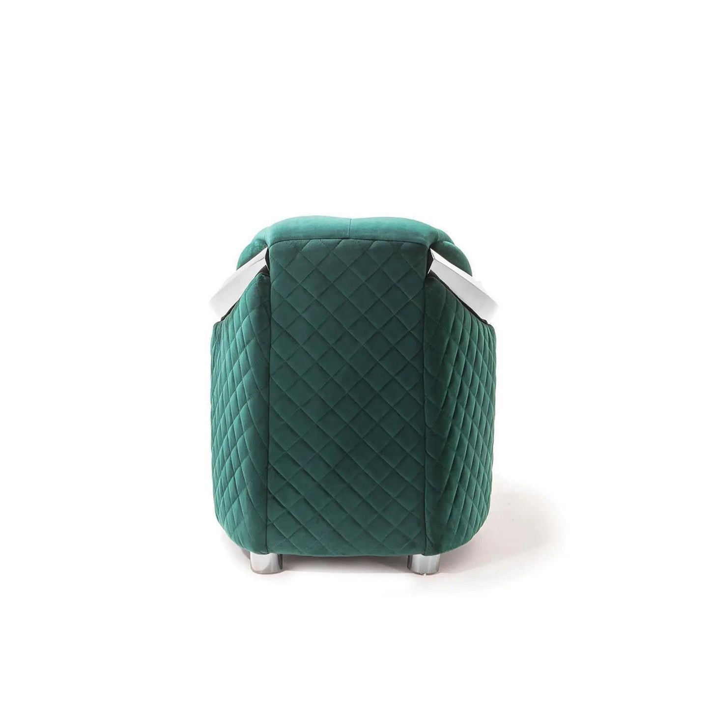 Massimo Silver Premium Sofa Set in Dark Green