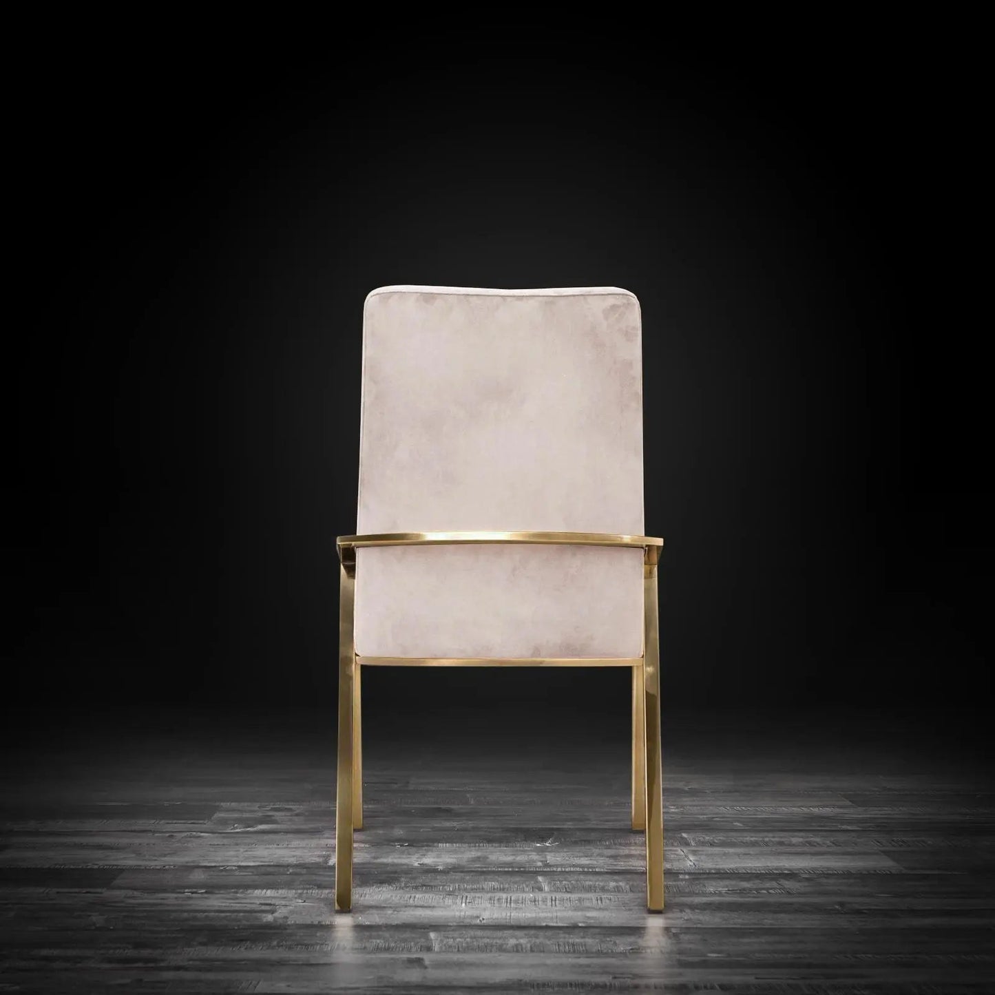 Nolan Champagne Gold Modern Dining Chair
