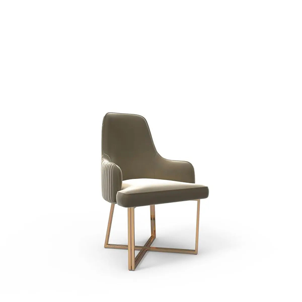 Ravenna Rose Gold Polished Stainless Steel Base Taupe RG