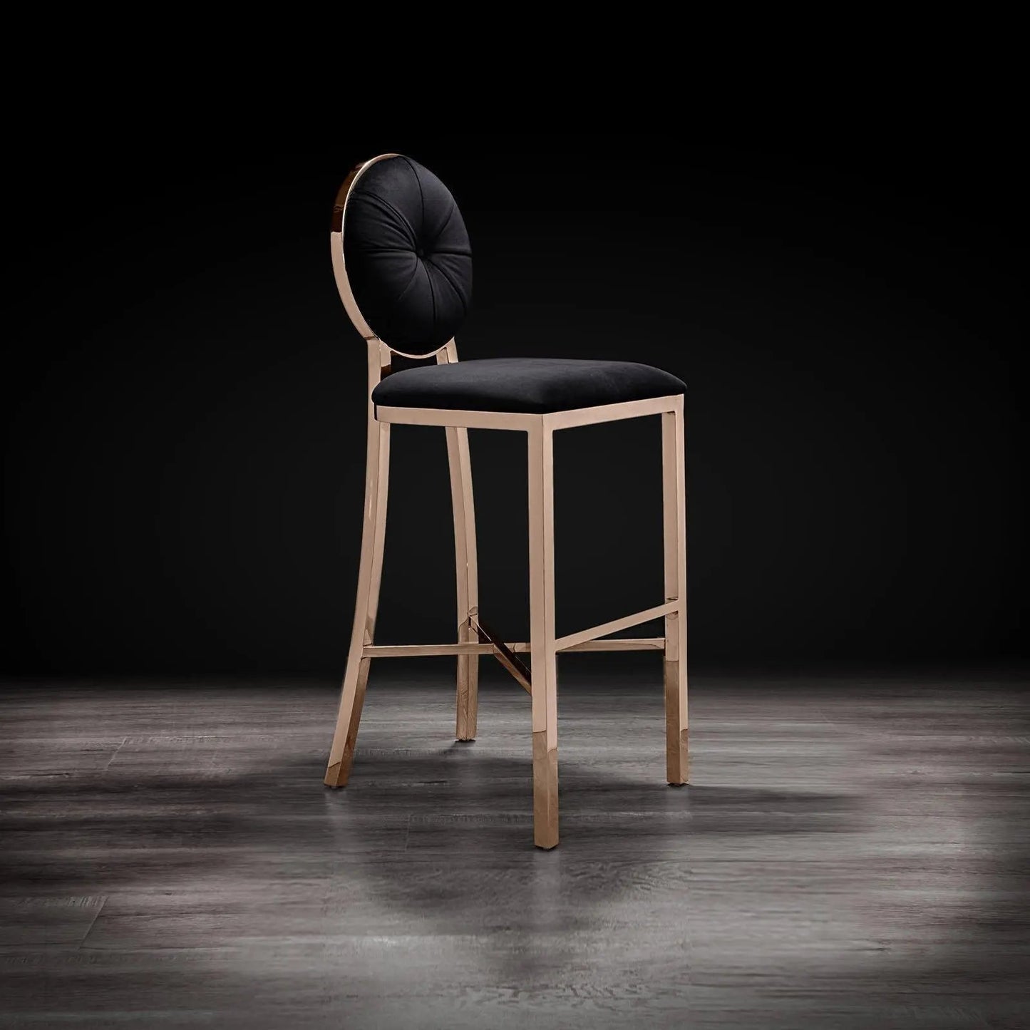 Regina Bar Stool in Rose Gold
