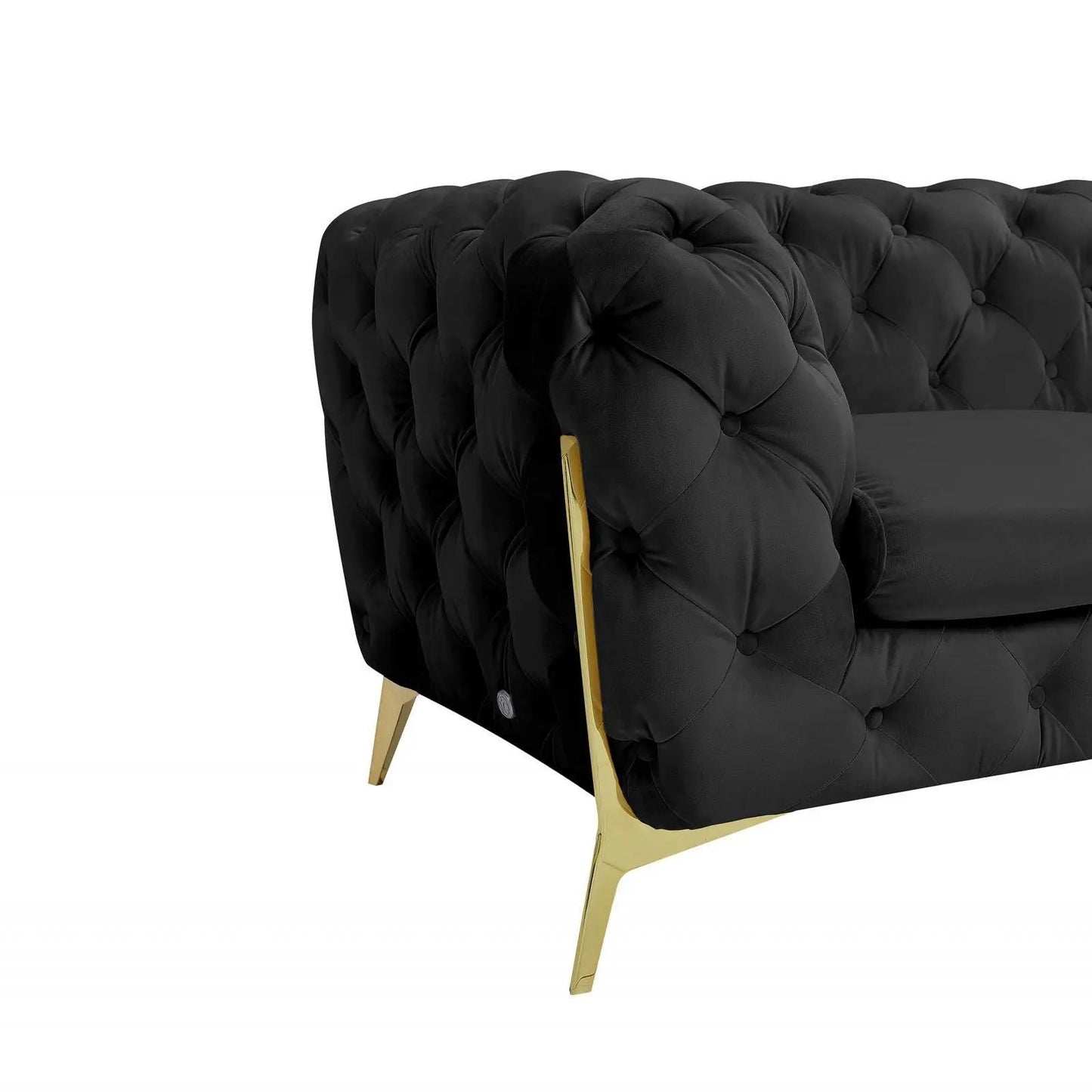 Regina LAF Sofa Chaise Sectional – Gold Base Edition