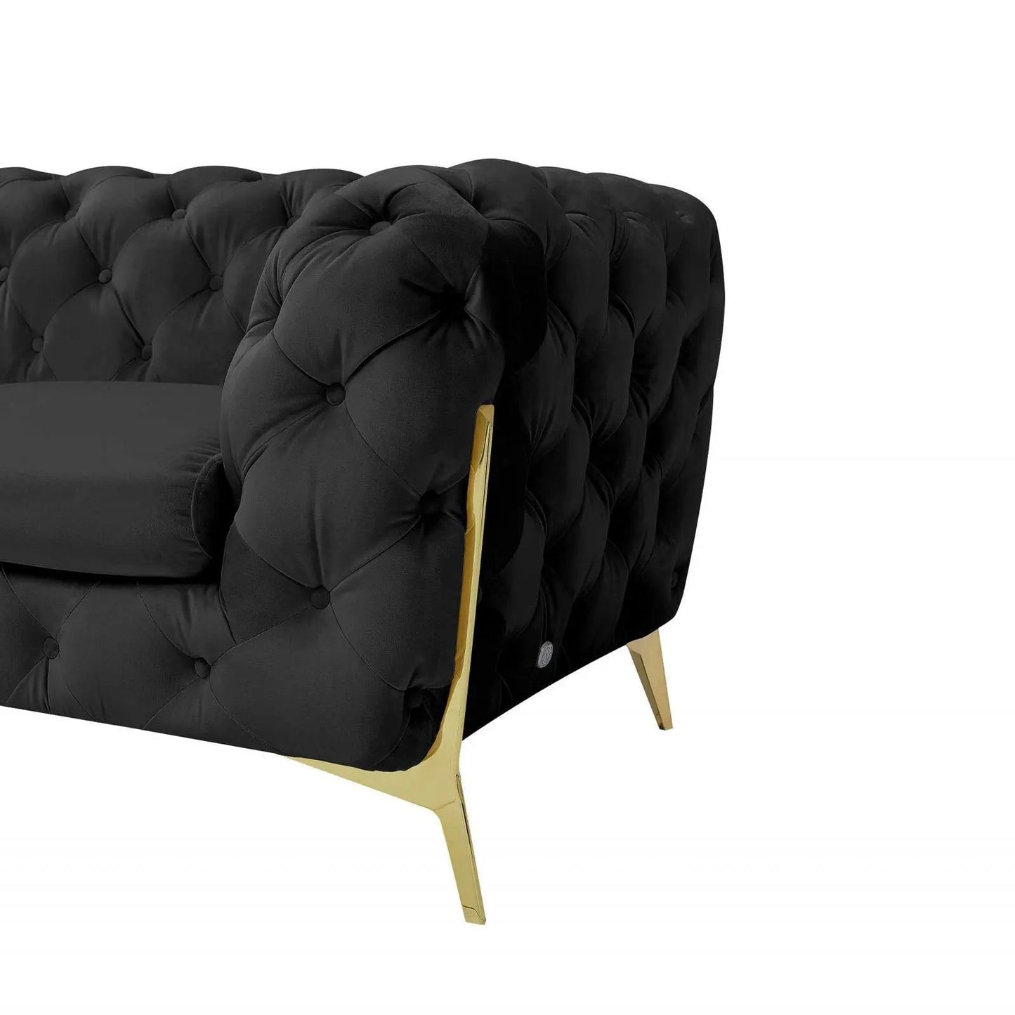 Regina RAF Sofa Chaise Sectional | Gold Finish