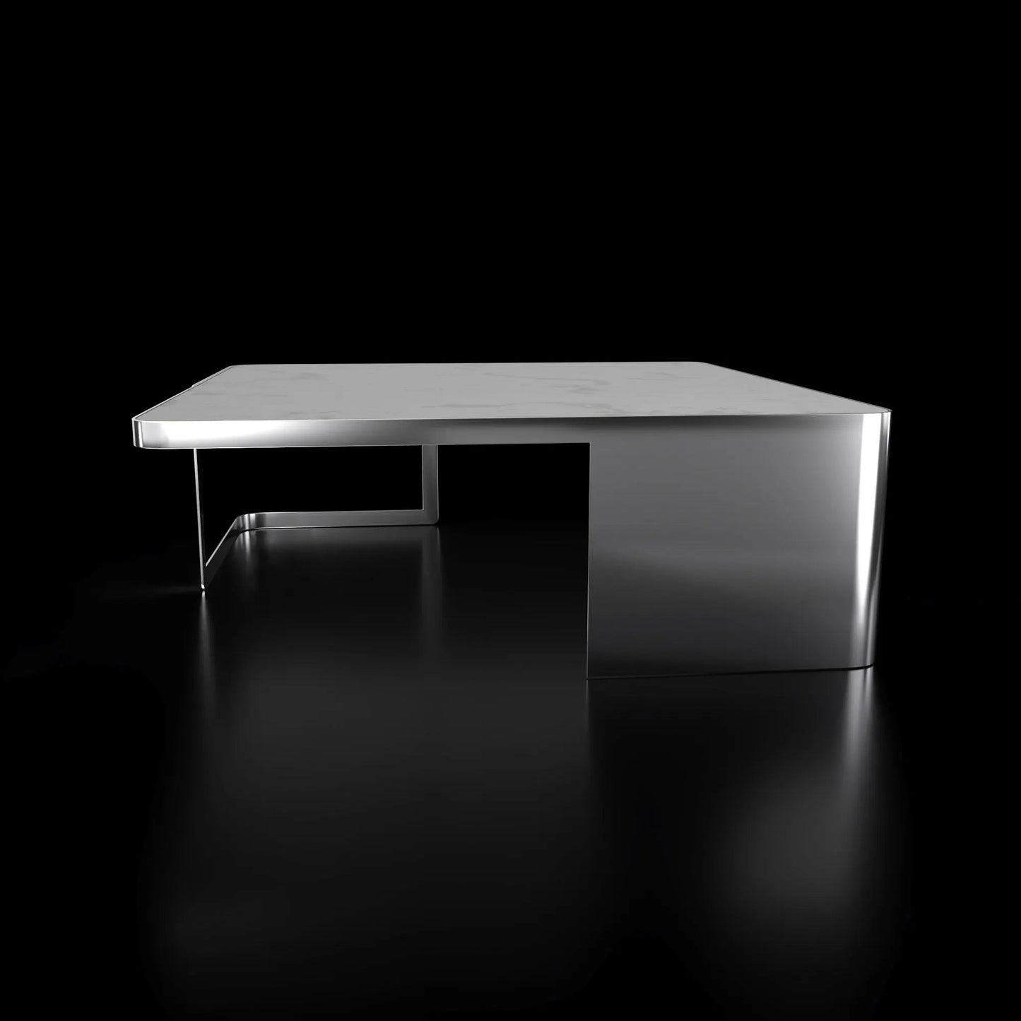 Tullio Smoked Black Square Coffee Table with Sophisticated Look