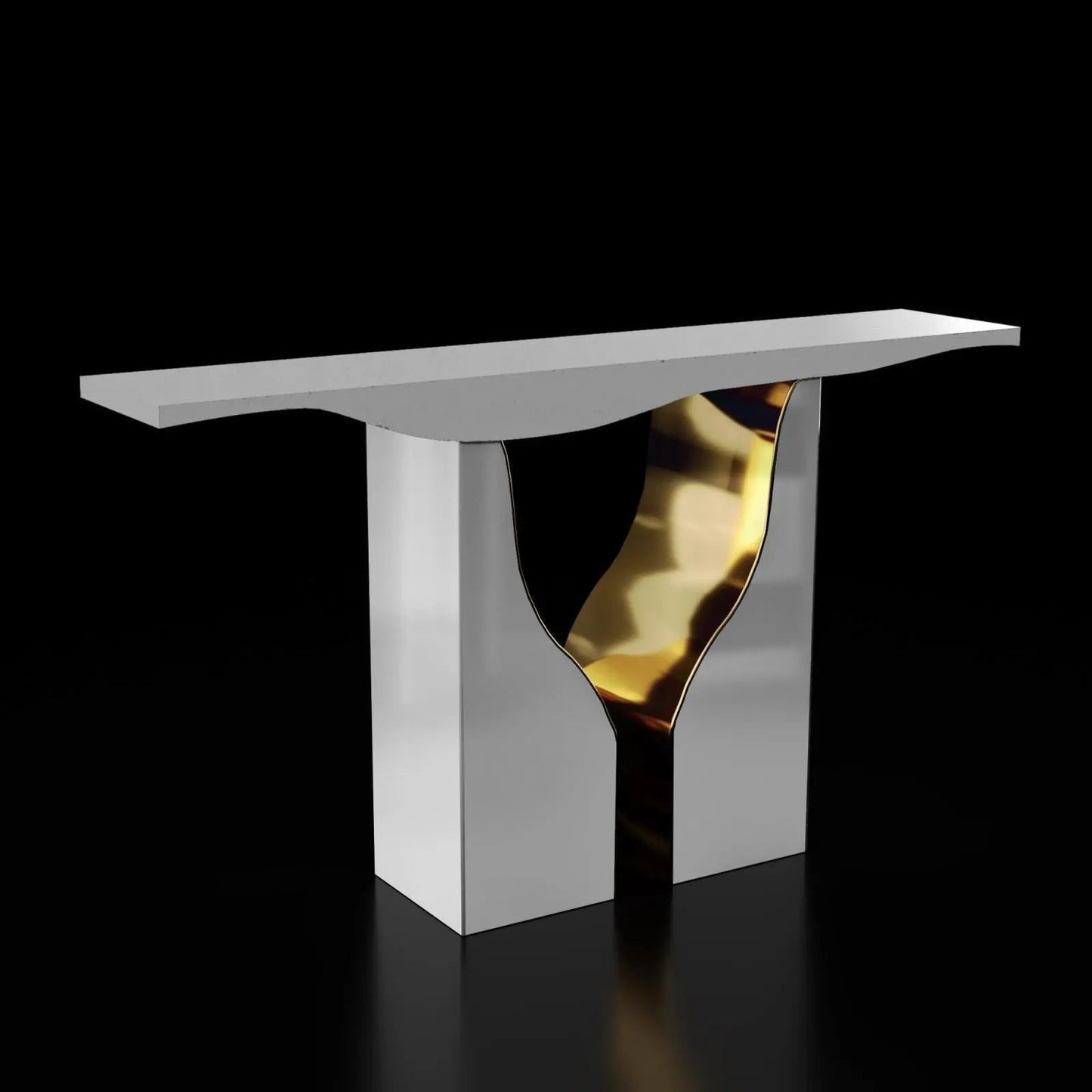 Vivaldi Modern White Console Table