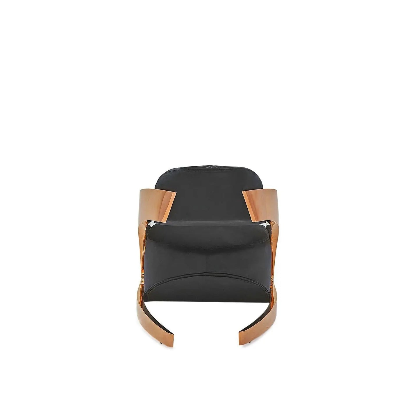 Zetta Arm Chair with Rose Gold Base | Velvet Upholstery