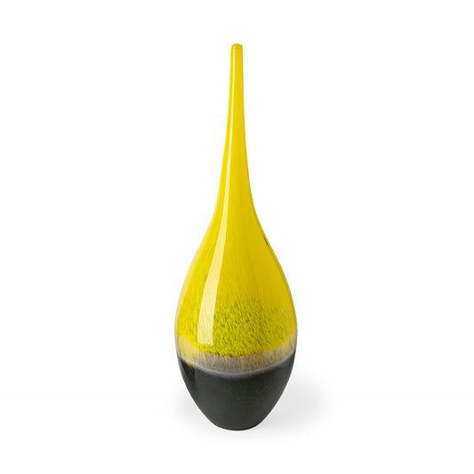 Jasse Large Yellow/Gray Ombre Glass Vase