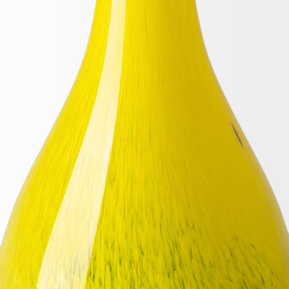Jasse Large Yellow/Gray Ombre Glass Vase
