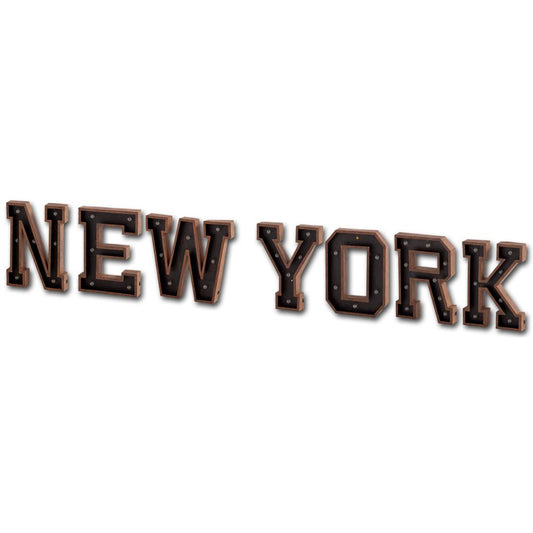 Archera "New York" Metal Battery Powered LED Sign