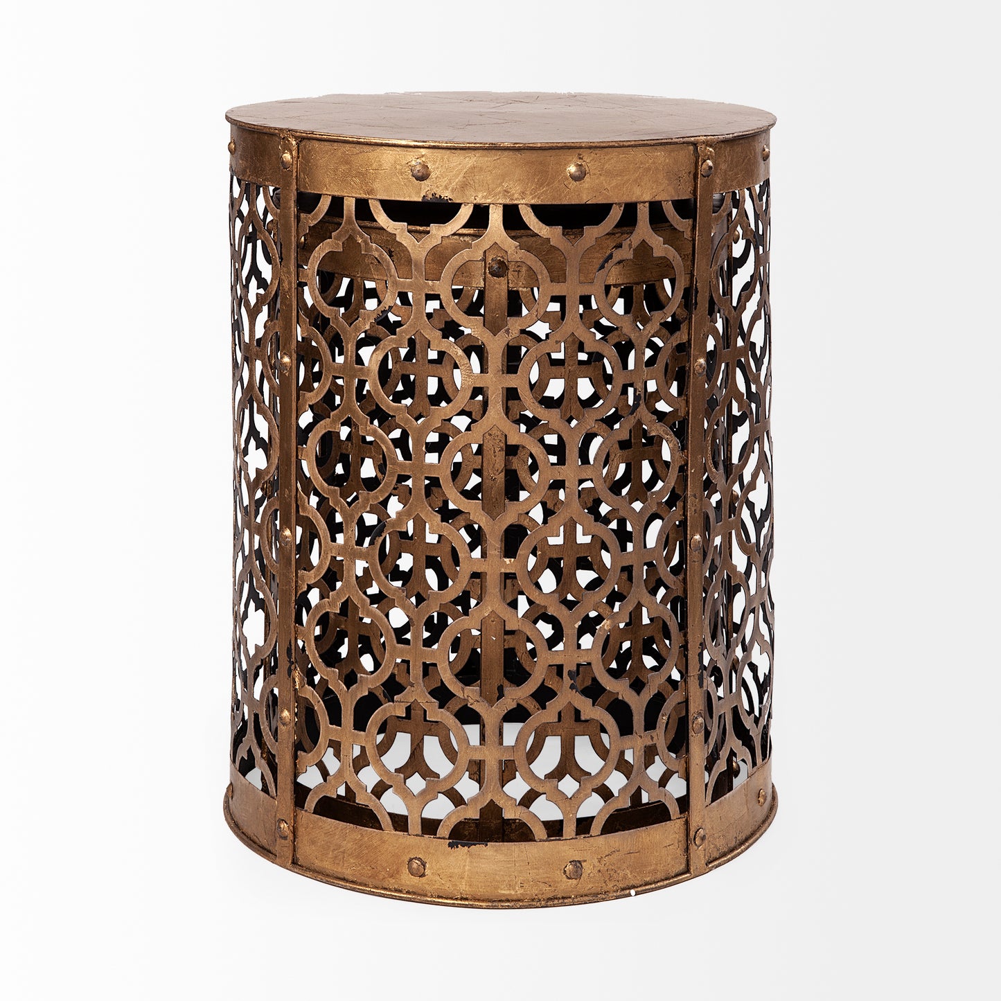 Rudebekia (Set of 2) 16L x 16W Gold Round Metal Accent Tables