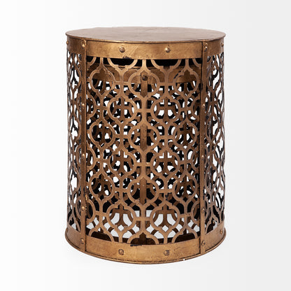 Rudebekia (Set of 2) 16L x 16W Gold Round Metal Accent Tables