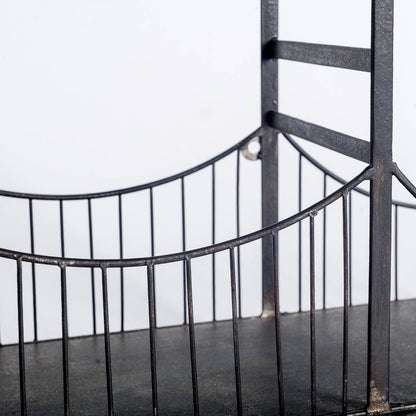 Fran 7.1 x 22.0 x 12.0 Matte Black Metal Golden Gate Bridge Wall Furniture