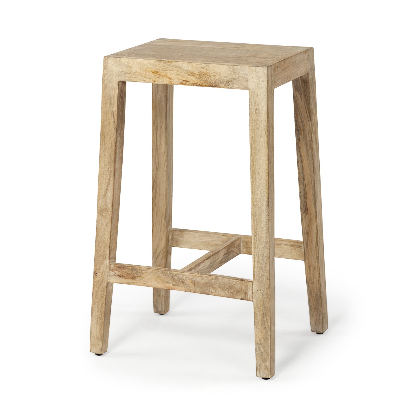 Colony 25" Seat Height Brown Wood Seat & Frame Stool