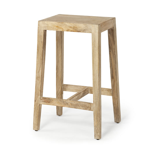 Colony 25" Seat Height Brown Wood Seat & Frame Stool
