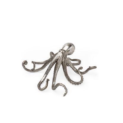 Strafford Small 10L x 9W Silver Resin Octopus