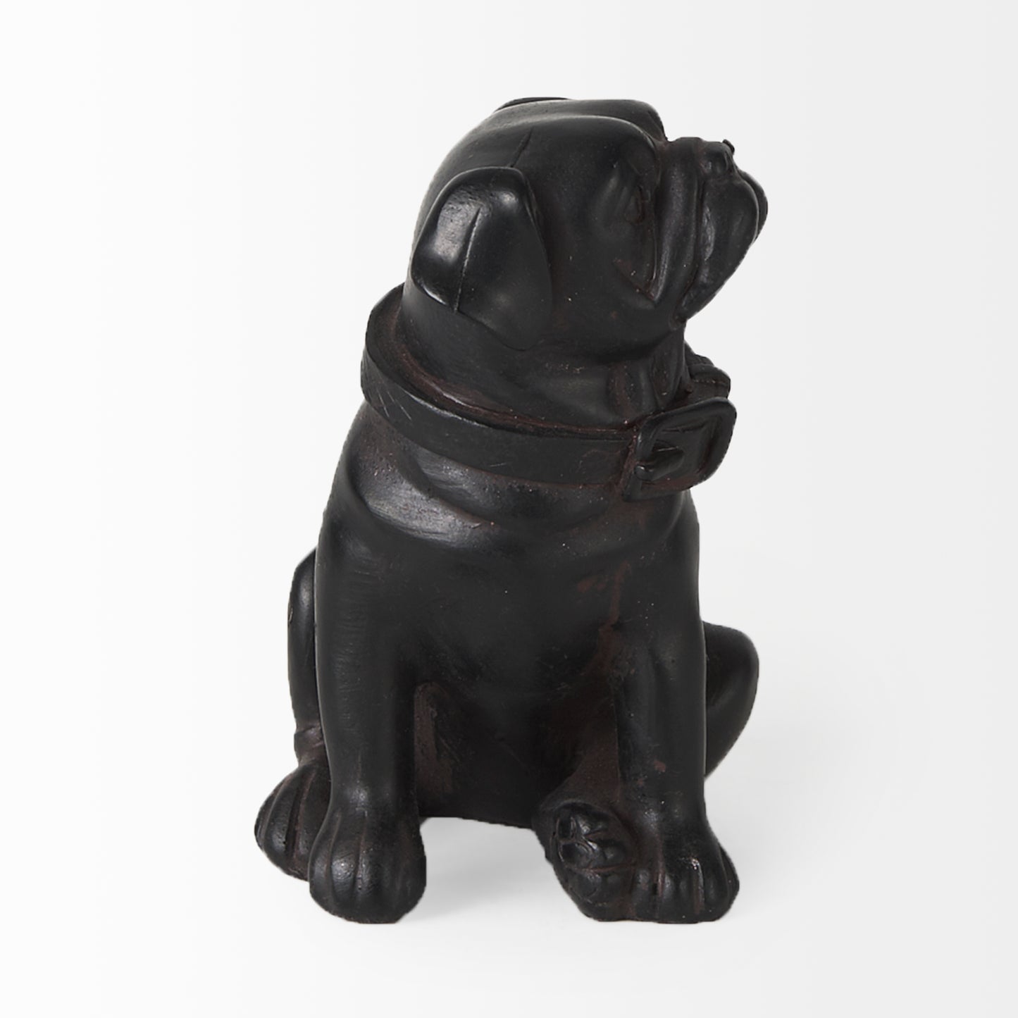 Cadence 4L x 5W Black Resin Pug Dog