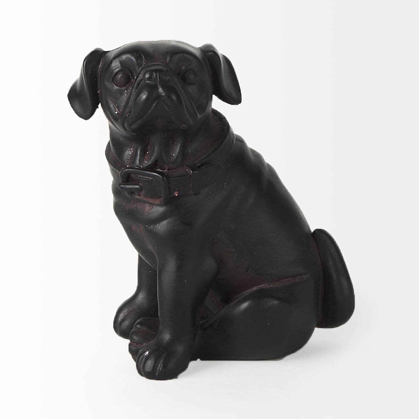 Cadence 4L x 5W Black Resin Pug Dog
