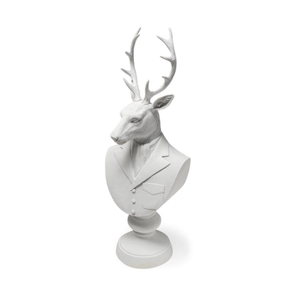 Mozart 8L x 6W White Resin Deer In A Suit