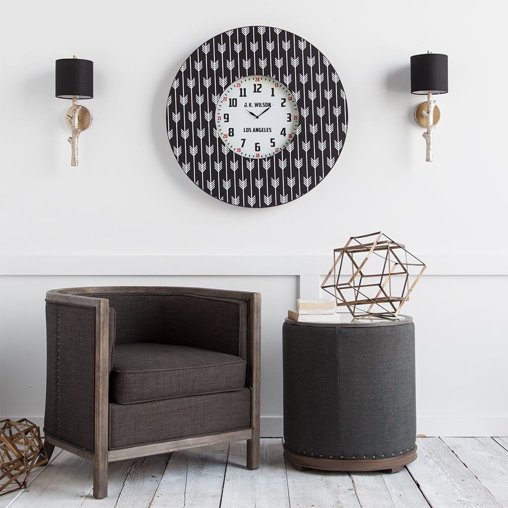 Calabash II 33" Oversize Contemporary Wall Clock