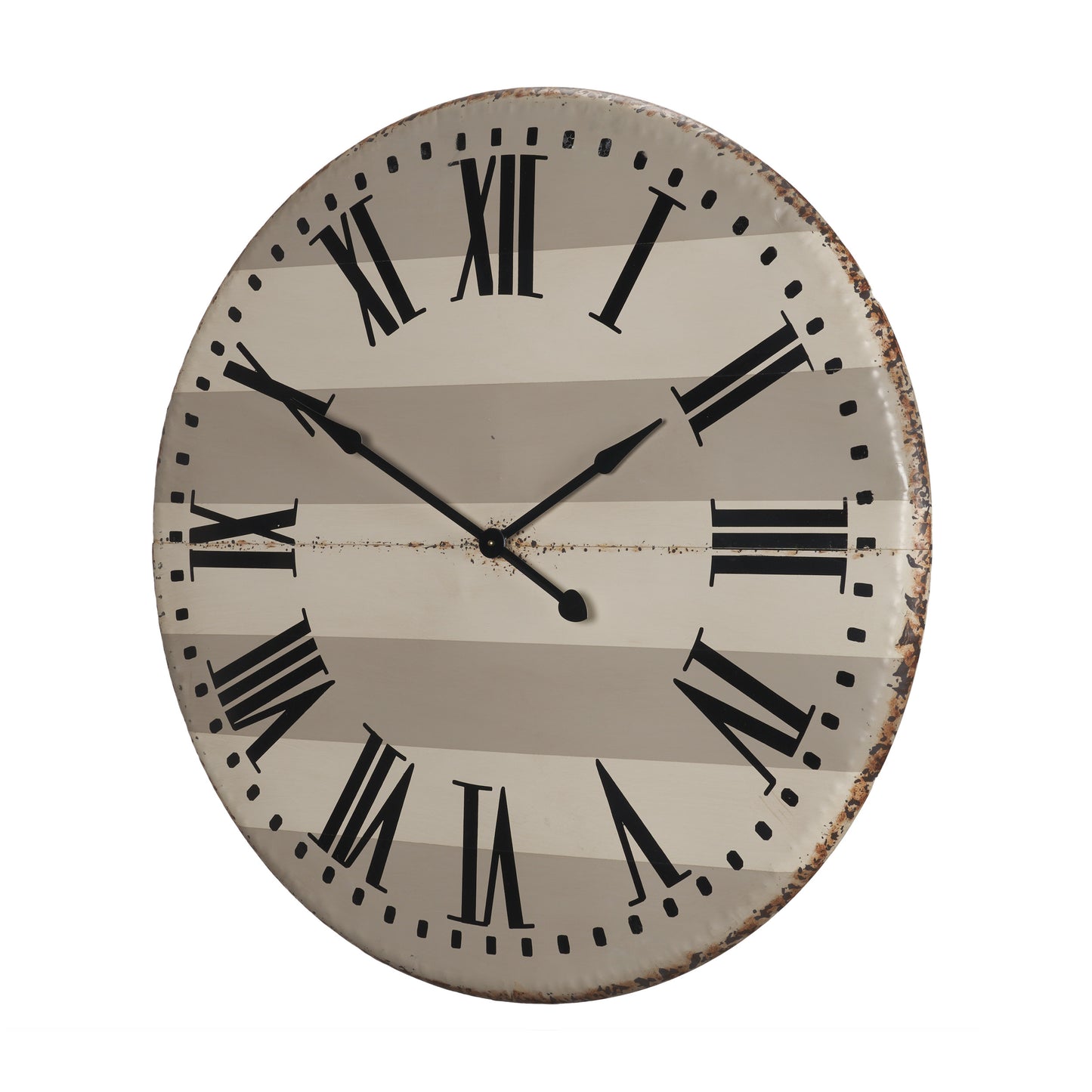 Belton 41.5" Round Oversize Farmhouse Wall Clock