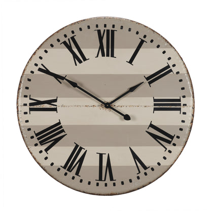 Belton 41.5" Round Oversize Farmhouse Wall Clock