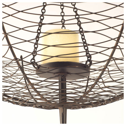 Rihanna I Small Black Metal Umbrella Candle Holder Lantern