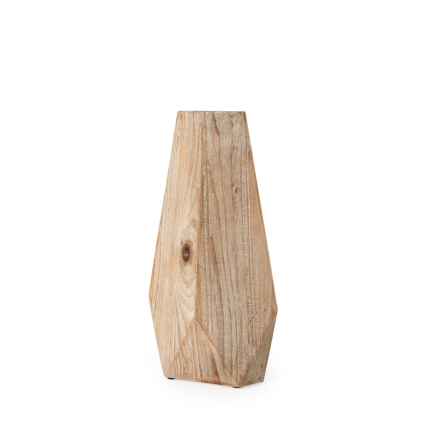 Allen II Small Natural Wooden Base Oval Vase