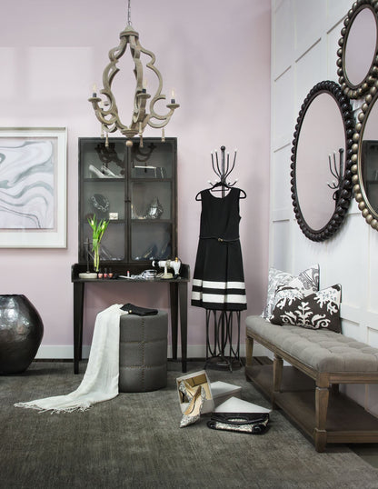 Orbit 43" Round Black Metal Ball Frame Mirror