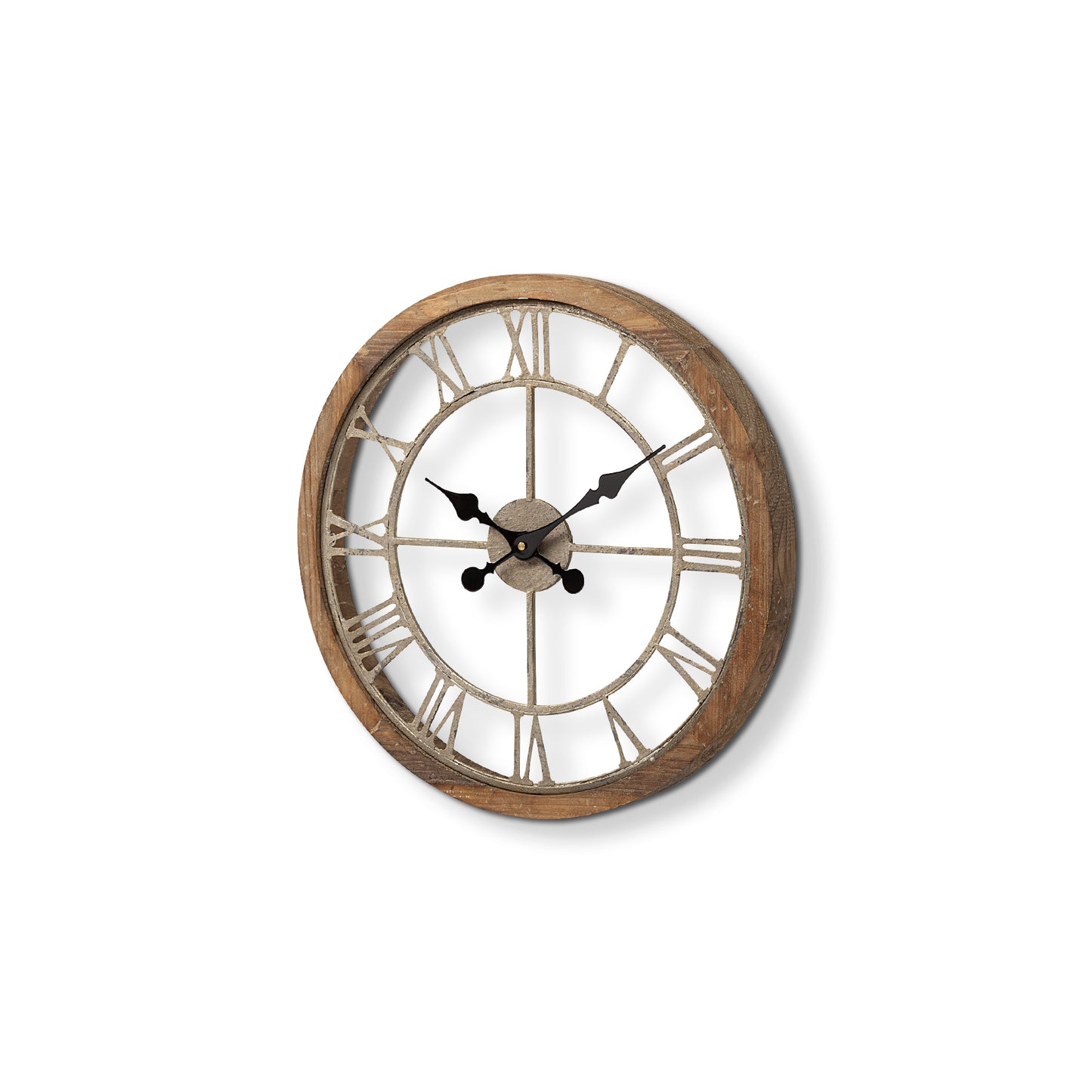 Mething Light Brown 19" Small Farmhouse Wall Clock