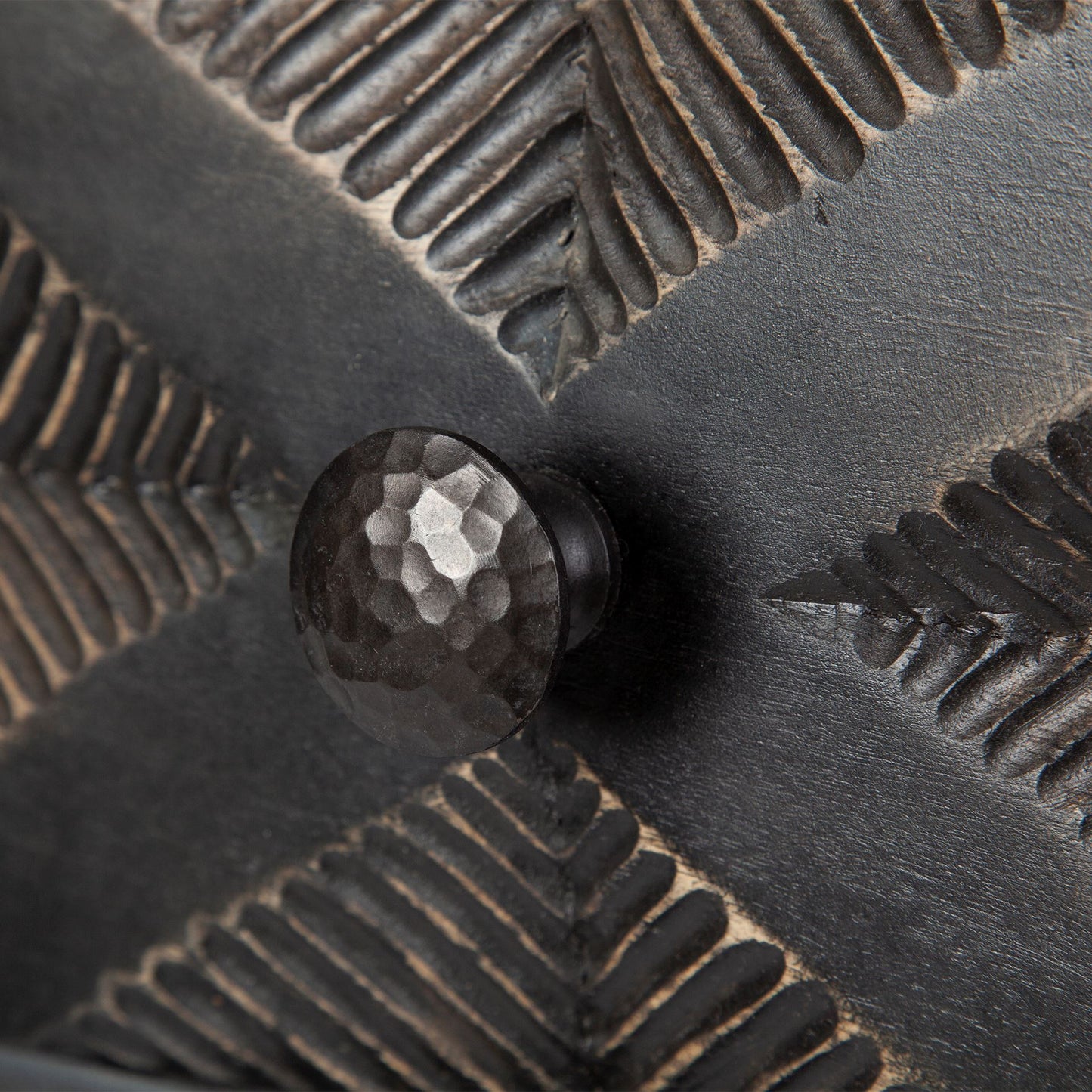 Hogarth 48x24 Rectangular Brown Solid Wood Top Iron Metal Base w/6 Drawers Coffee Table