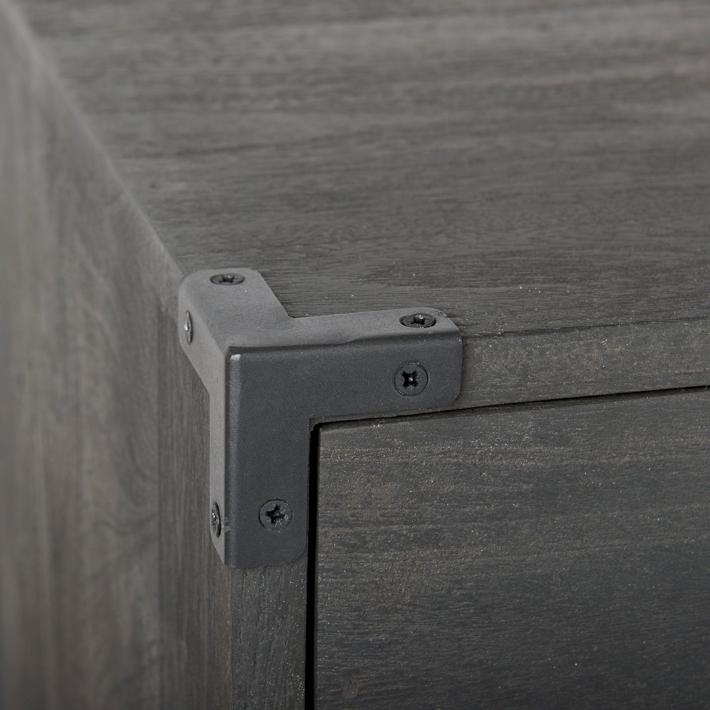 Ward 34L x 18W Brown Wood and Iron 3 Drawer Accent Cabinet