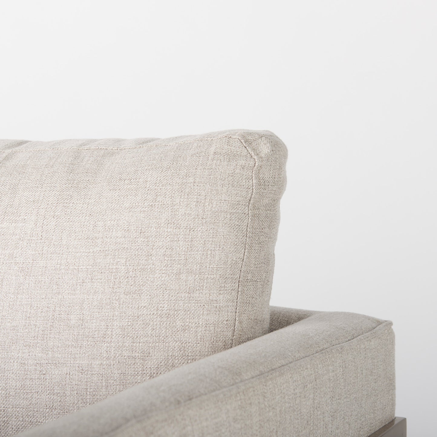 Rupert Cream Poly-Linen Seat w/ Gold Stainless Steel Frame Accent Chair