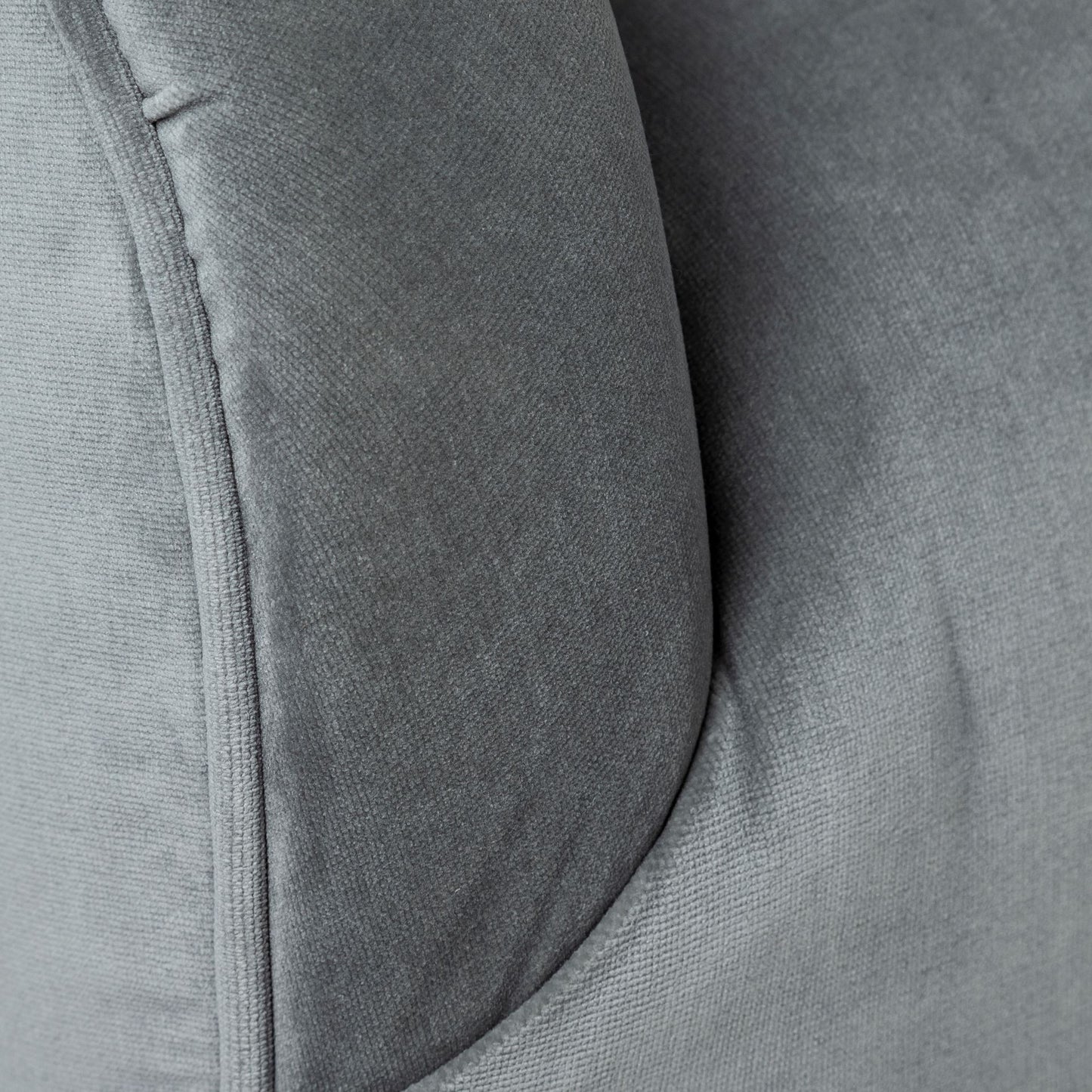 James II Gray Blue Velvet Covered Seat w Gold Swivel Base Accent Chair