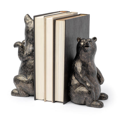 Sleuth (Set of 2) 9L x 8W Grizzly Bear Bookends