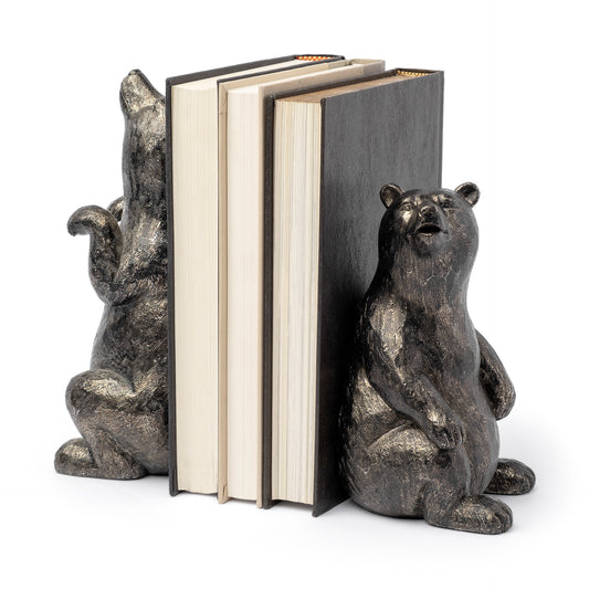 Sleuth (Set of 2) 9L x 8W Grizzly Bear Bookends