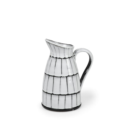 Lome Small White/Black Ceramic Jug