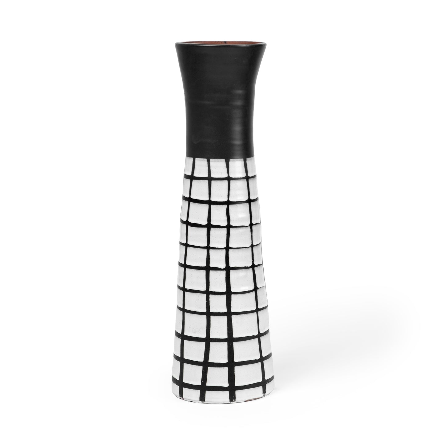 Luanda Small Black/White Large Ceramic Vase