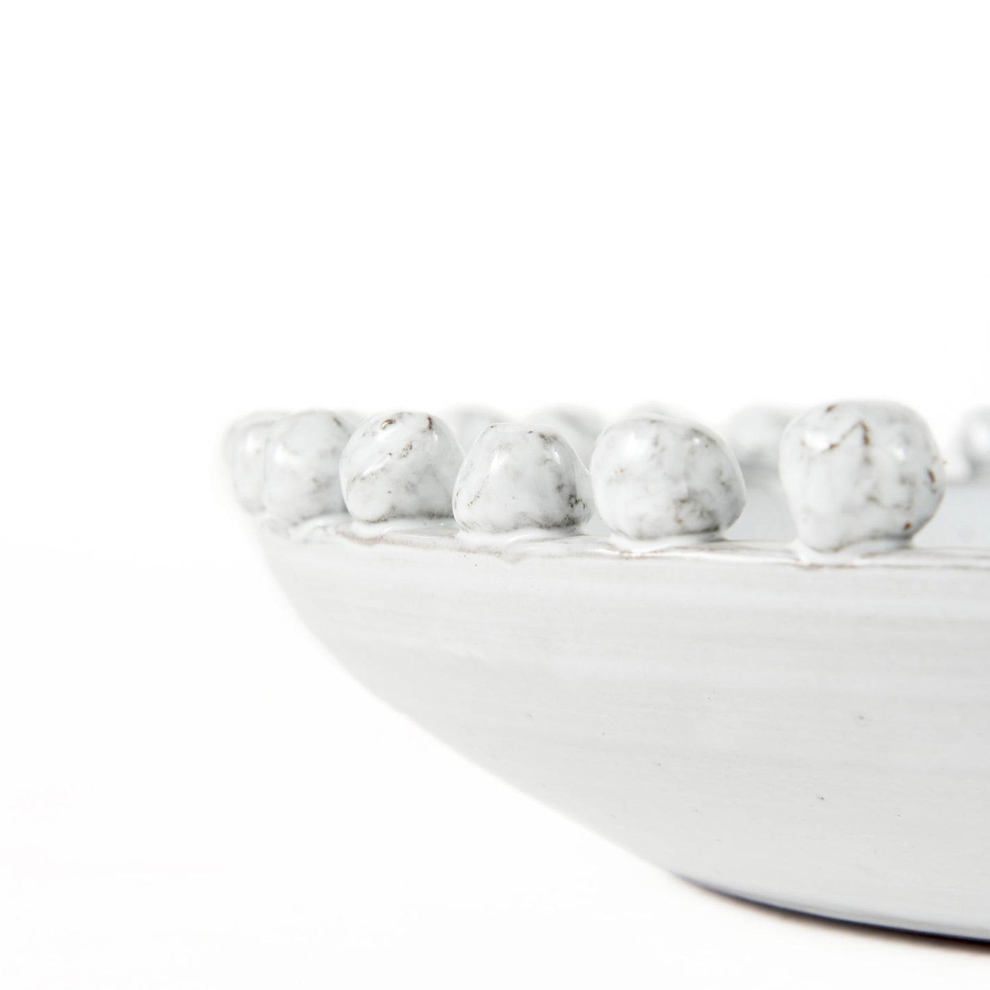 Basin 16" Round Off-White Glazed Decorative Bowl