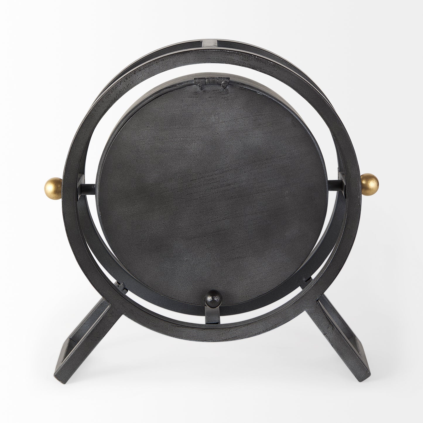 Gaston Gray Metal Circular Table Clock