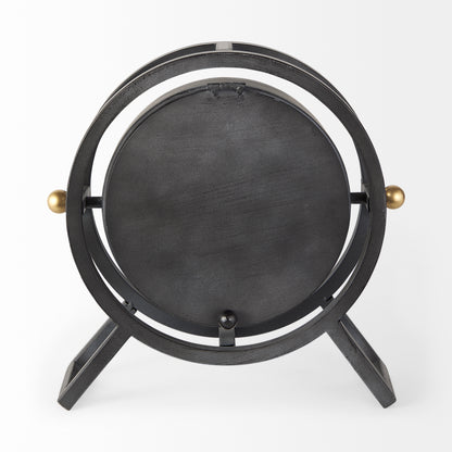 Gaston Gray Metal Circular Table Clock