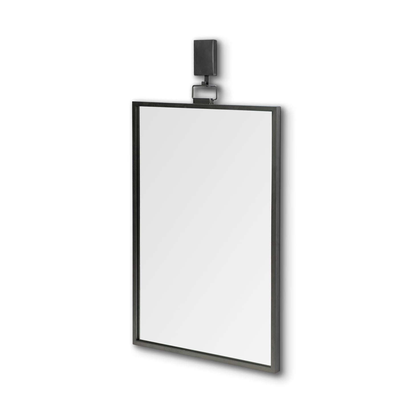 Grimm 24x43 Rectangular Gray Metal Frame Mirror