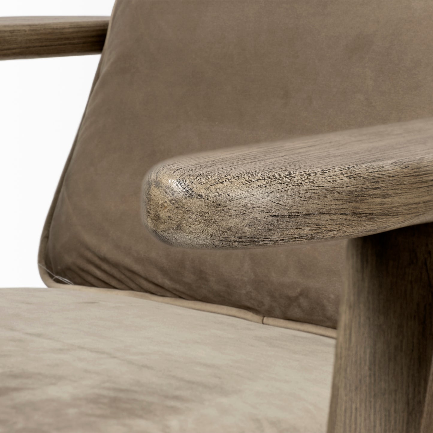 Olympus II Brown Velvet Covered Wooden Frame Accent Chair