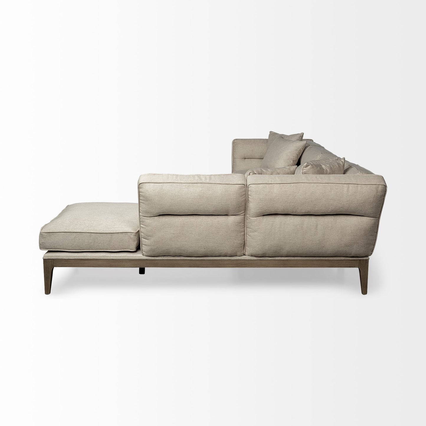 Denali III Beige Upholstered Wooden Frame Sectional
