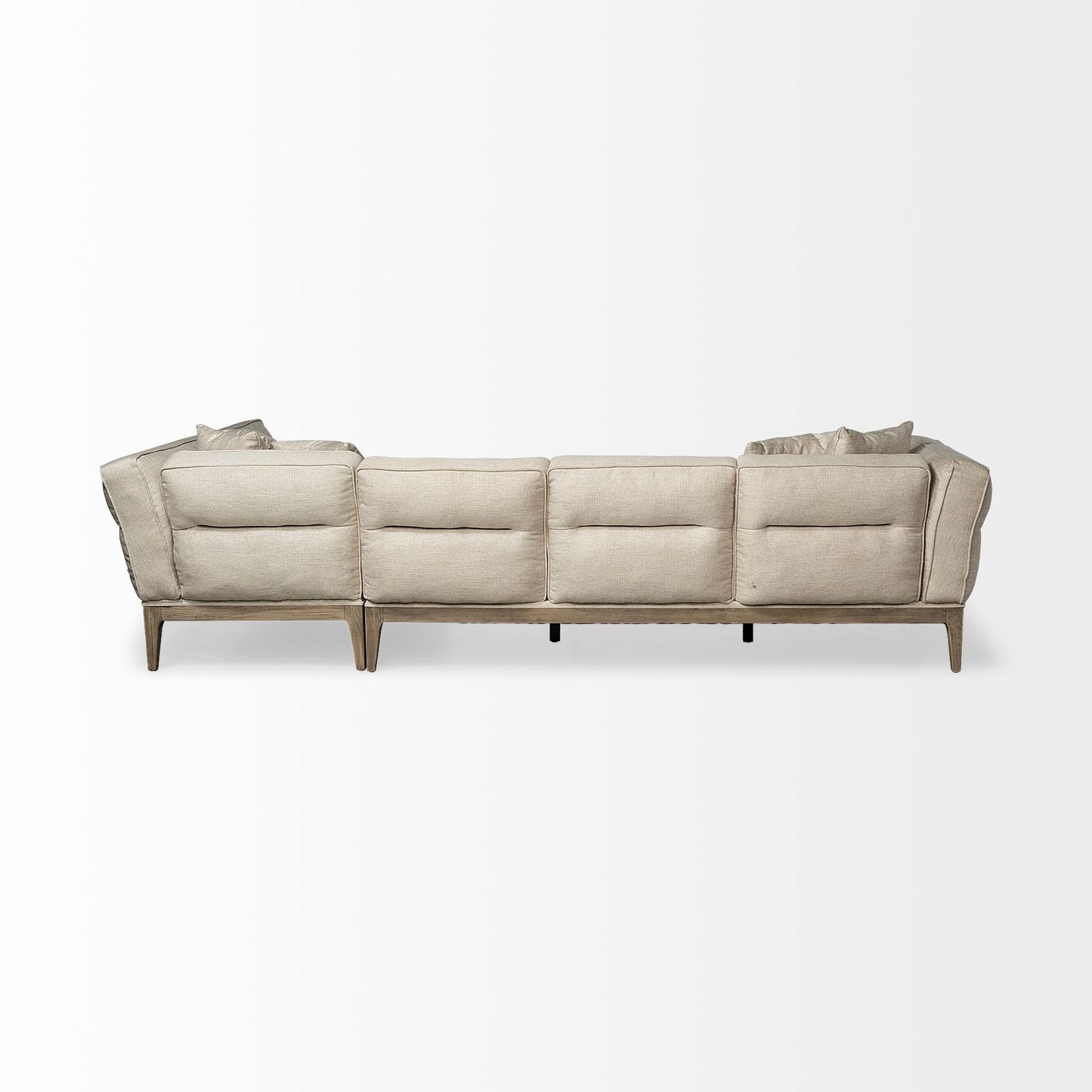 Denali III Beige Upholstered Wooden Frame Sectional