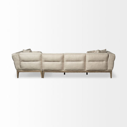 Denali III Beige Upholstered Wooden Frame Sectional