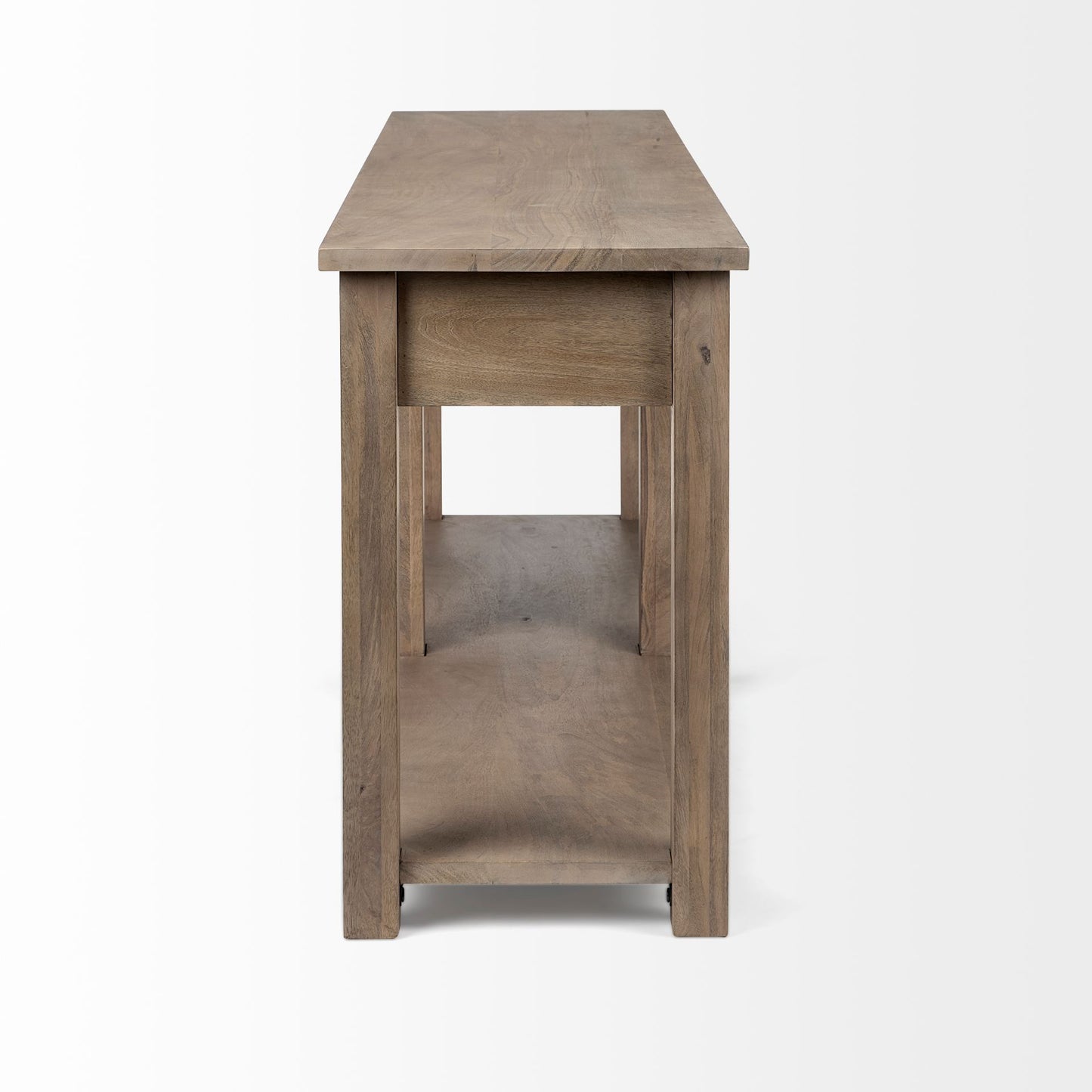 Harrelson III 72L x 18W Brown Wood 4 Drawer Console Table