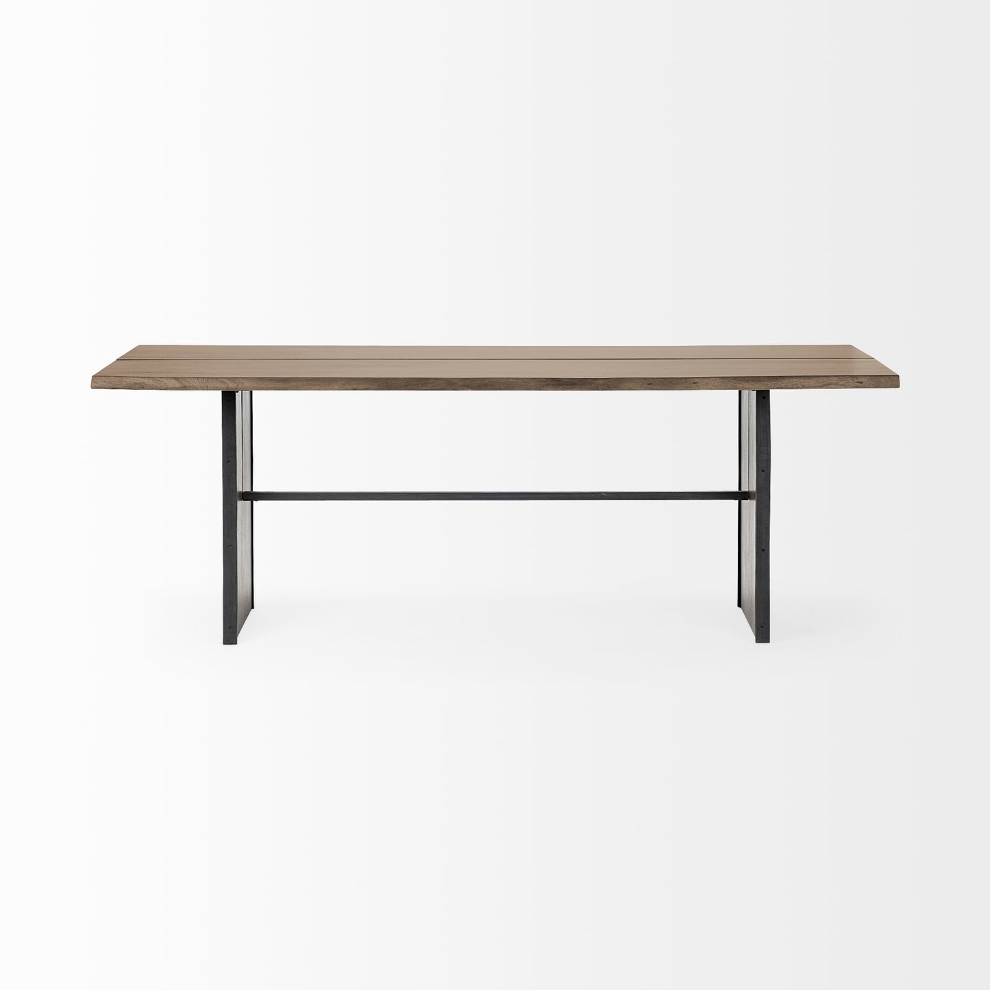 Ledger III 84x38 Brown Solid Wood Top & Base Dining Table