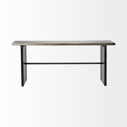 Ledger II 70L x 17W x 30H Live-Edge Wooden Brown Console Table